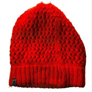 The North Face Knit Skull Cap One Size Red Orange